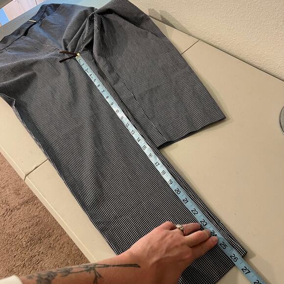 Ralph Lauren Blue Gingham Plaid Print High Rise Cropped Trouser Pants Size 6 - Picture 9 of 13